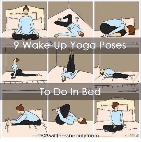 Yoga For Waking Up, Yoga Poses To Wake Up, Stretches To Do In Bed In The Morning, Bed Yoga Morning Wake Up, Morning Stretches Wake Up Beds, Yoga Poses For Waking Up, Wake Up Meditation, Easy Wake Up Stretches, Yoga Wake Up Routine