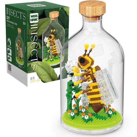 PRICES MAY VARY. [Creative Insect Building Blocks]This bee-themed mini bricks building block toy has a very beautiful overall shape.It is a creative gift for family and friends. [Safety Material]This bee toy building set is made of high-quality ABS plastic and the surface of the blocks feels smooth, precision casting, bright colors and interesting shapes. [Fun & Easy to Build]We provide detailed instructions and you can follow the steps to assemble. Simple installation,giving you a good overall Mini Bricks, Birthday Gift For Boys, Mini Animals, Interesting Shapes, Bee Toys, Easter Birthday, Office Home Decor, Fun Activities To Do, Friends Set