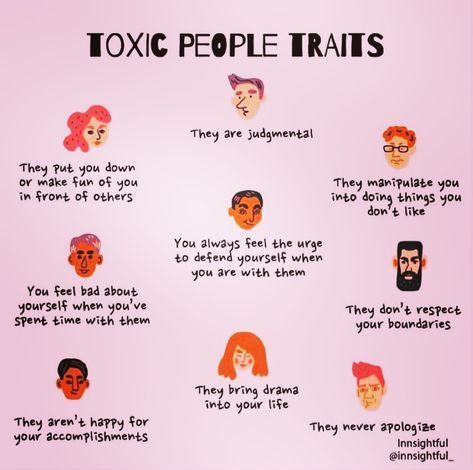 Do you know someone who displays these toxic traits? Could be a boss, co worker, friend or relative. Just so you know, it’s ok to distance yourself from these people to protect your own mental wellbeing. Take care of yourself first 🫵🏻💞 #selflove #boss #personalgrowth #toxicfriends #coworker #selfaware #selfcare #personaldevelopment #challengeyourselfdaily #truthbombs #conflictmanagement #difficultpeople #conflictresolution #conartist #controlfreak #adviceforlife #personalgrowthanddevelopment Controlling Coworker, Toxic Friend Traits, Traits Of Toxic People, Protect Yourself From Toxic People, How To Know If Someone Is Toxic, Toxic Personality Traits, Toxic Workmates Quotes, How To Distance Yourself From Someone, How To Deal With Toxic People At Work