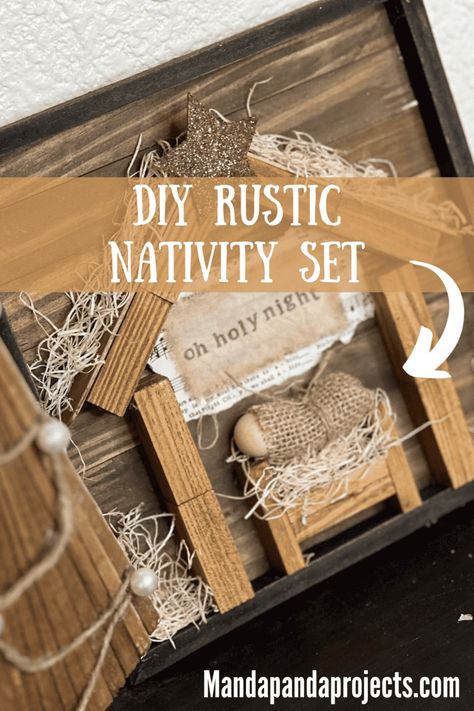 Jesus is the reason for the season, so a DIY Dollar Tree Jenga Block Rustic Nativity set is a must make on your craft to-do list this Christmas holiday season! You can craft this cute Jenga Block nativity scene in under an hour, and for less than $5 bucks. Fa La La La La, it’s crafty time! Dollar Tree Christian Crafts, Jenna Block Christmas Tree, Jenga Nativity, Nativity Diy Ideas, Christian Christmas Crafts For Adults, 2 X 4 Christmas Crafts, Nativity Crafts For Adults, Navity Scene Ideas Diy, Dollar Tree Nativity Scene