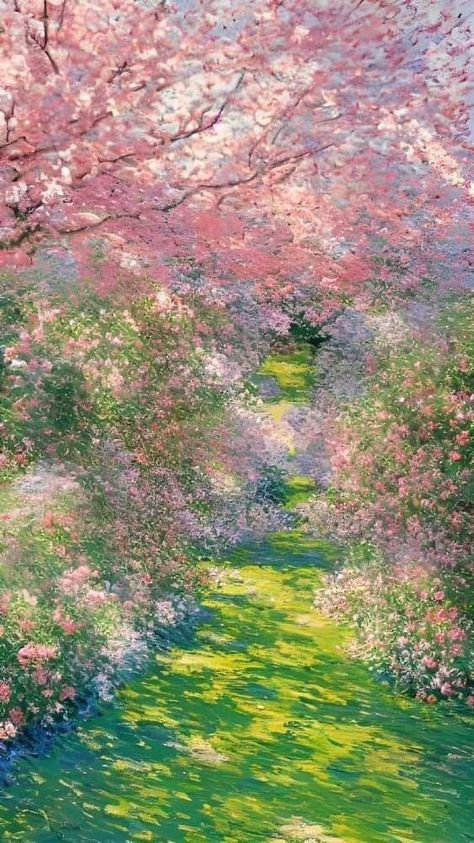 Claude Monet Garden Painting, Claude Monet Art Paintings, Impressionist Art Aesthetic, Monet Lockscreen, Claude Monet Flowers, Claude Monet Wallpaper, Claude Monet Garden, Monet Wallpaper, Garden Breakfast