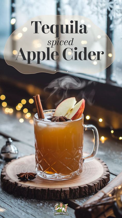 "Discover the ultimate Tequila Spiced Apple Cider Cocktail Recipe, perfect for fall gatherings! This delicious drink combines the warmth of spiced apple cider with the boldness of tequila, creating a refreshing and festive beverage. Ideal for Thanksgiving celebrations, this cocktail is a must-try alongside Apple Cider Cranberry Margaritas and Apple Cider Rum Punch. Elevate your holiday festivities with this Yummy Fall Recipe, perfect for any occasion!" Apple Cider Rum Punch, Cider Rum Punch, Thanksgiving Apple Cider, Cranberry Margaritas, Cider Cocktail Recipes, Cider Punch, Spiced Cocktail, Apple Cider Punch, Tequila Cocktail Recipes