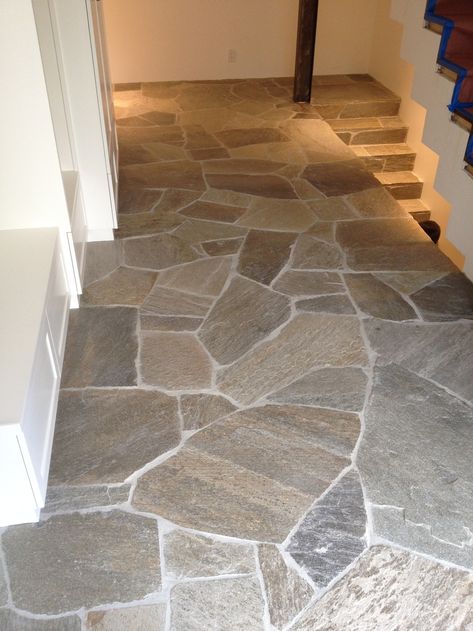 Patio/Floor — BLACKDOG STONE & LANDSCAPING | PARK CITY, UTAH | Flagstone Floor Bathroom, Rock Floor Bathroom, Stone Kitchen Floor, Flagstone Floor, Stone Floor Bathroom, Chic Backyard, Stone Entryway, Rock Tile, Rock Floor