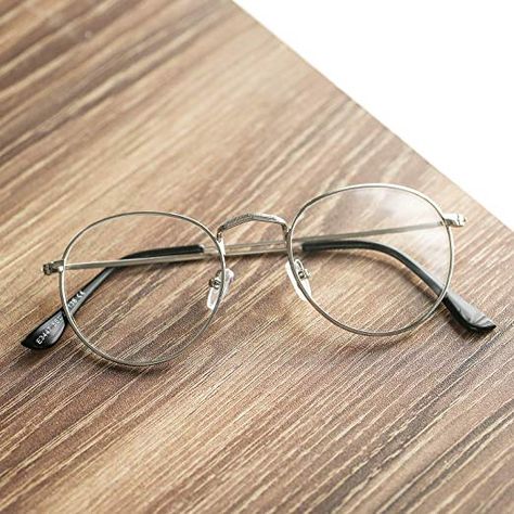 Amazon.com: Pro Acme Classic Round Metal Clear Lens Glasses Frame Unisex Circle Eyeglasses (Gold): Clothing Clear Circle Glasses, Round Metal Glasses, Glasses Ideas, Circle Glasses, Fancy Glasses, Gold Clothing, Classic Glasses, Mens Glasses Fashion, Oc Board