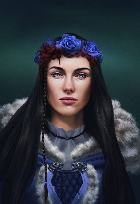 This is my second interpretation of Lyanna Stark. Just love the description of her. So this is how I imagen her to look like :) not sure if you can upload a gif here, so I just tried :) Rhaegar And Lyanna, Got Stark, Lyanna Stark, Game Of Thrones Artwork, Asoiaf Art, Jaime Lannister, Gra O Tron, House Stark, Game Of Thrones Art