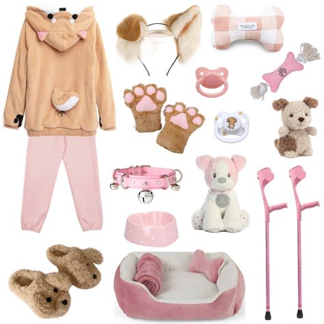 Puppygirl Outfit, Puppycore Outfits, Littlespacecore Outfits, Little Spaces Ideas Outfits, Age Reggresion Outfits, Puppy Space, Lil Space, Pet Regression, Puppy Boy