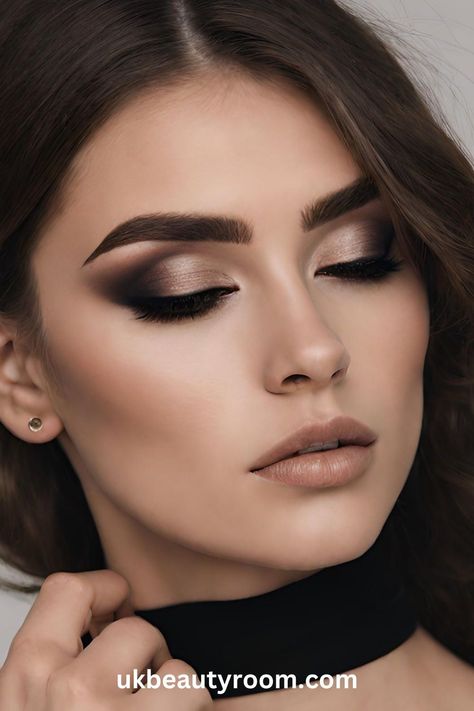 Maquillaje Smokey Eyes, Smokey Eye Makeup Steps, Black Smokey Eye Makeup, Makeup Pengantin, Black Smokey Eye, Prom Makeup Looks, Ootd Instagram, Smokey Eye Tutorial, Eye Makeup Steps