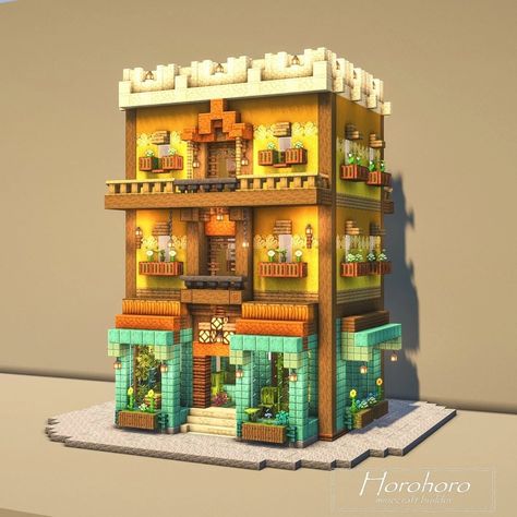 Shopping District Minecraft, Shop Interior Minecraft, Minecraft Street House, Minecraft Shop Design, Minecraft Row Houses, Minecraft Shopping District, Shops Minecraft, Minecraft Shop Interior, Cute Minecraft Shops