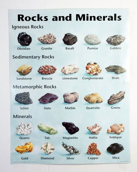 Ooh I know all this, helpful for sorting your rock collection! Mineral Chart, Tanaman Air, Rock Identification, Sistem Solar, Rock Hunting, Rock Types, Geology Rocks, Metamorphic Rocks, Sedimentary Rocks