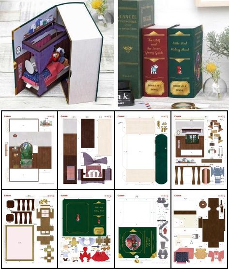 Papercraft House, Paper Crafts Printable, Printable Paper Toys Templates, Papercraft Templates Printables, 3d Paper Houses, Paper Diorama, Paper Toy Printable, Box Diorama, Paper Toys Template