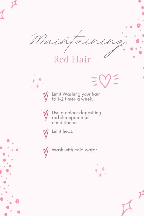 4 Simple tips to help keep your red hair shiny and vibrant. Red hair is one of the hardest hair colours to maintain. These hacks should help maintain that colour in between salon visits. Red Hair Tones, 2024 Workout, Red Hair Outfits, Red Shampoo, Vibrant Red Hair, Red Copper Hair Color, Copper Red Hair, Copper Hair Color, Hair Routine