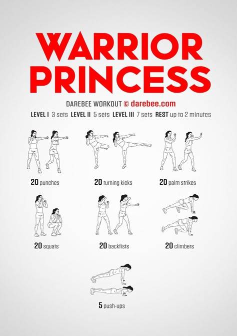 Warrior Princess Workout Female Warrior Workout, How To Become A Warrior, Warrior Workout Female, Assassin's Workout, Mulan Workout, Assassin Workout, Wrestling Conditioning, Princess Pose Reference, Warrior Exercise