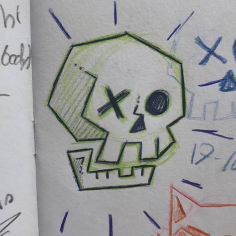 ~Charlie~ on Instagram: “I started a new sketchbook! . #sketch #skull #sketches #skulls #skullsketch #skulldrawing #skulldesign #skulldrawing #skulldrawings #design…” Y2k Skull Drawing, Cool Designs To Draw On Your Hand, Street Art Sketchbook, Skull Drawing Cute, Art For Sketchbook, Sketches Of Skulls, How To Draw A Skull, Pretty Things To Draw, Things To Draw In Your Sketchbook