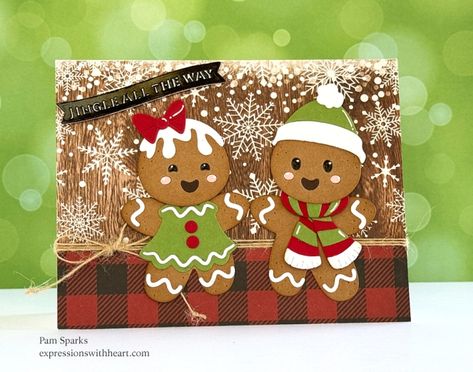 Gingerbread Christmas Card, Gingerbread Faces, Gingerbread Cards, Gingerbread People, Gingerbread Christmas Decor, Joy Cards, Tree Stencil, Going Postal, Easy Cards