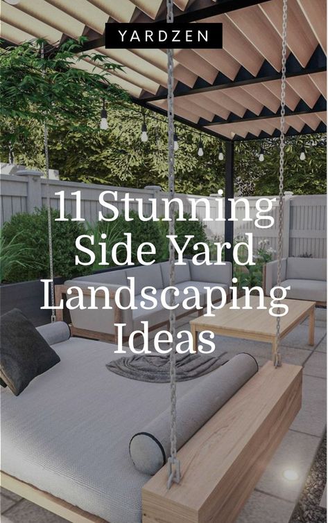 Side Yard Landscaping Ideas, Narrow Garden, Side Yard Landscaping, Backyard Oasis Ideas, Backyard Inspiration, Outdoor Gardens Design, Outdoor Decor Backyard, Backyard Garden Design, Yard Design