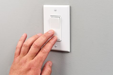 Single-pole switches control a light fixture or appliance from a single location. Learn how to replace a failing single-pole switch in a few steps. Replace Light Switch, Replace Light Fixture, Old Lights, Diy Home Repair, Toggle Switch, Home Repairs, Electrical Outlets, Types Of Lighting, Diy Home Improvement