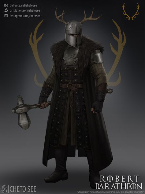 Baratheon Knight, Young Robert Baratheon, Robert Baratheon, Historical Viking, Viking Armor, Elder Scrolls Art, Epic Characters, Asoiaf Art, Gra O Tron