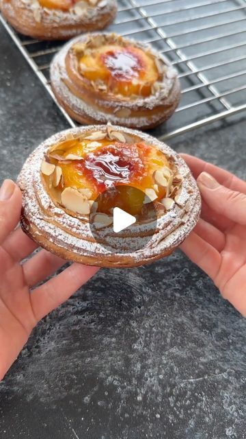 Peach Pastry Recipes, Breakfast Pastry Ideas, Danish Croissant, Natashas Baking, Peach Danish, Danish Pastry Recipe, Homemade Danish Recipe, Danish Pastry Dough, Danish Pastries