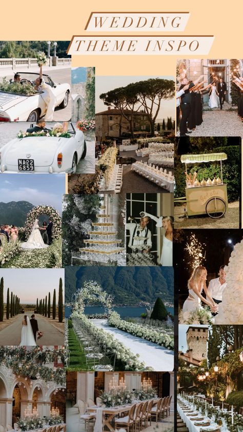 Wedding inspo mood board #wedding #moodboard #italy #italianwedding #weddinginspo #inspiration #mood #italian #weddingtheme #weddingideas #weddingplanning Old Italian Wedding Theme, European Garden Wedding Theme, Italian Garden Theme Wedding, Italian Wedding Locations, European Themed Wedding, Destination Wedding Mood Board, Boho Italian Wedding, Italian Princess Aesthetic, Vintage Italy Wedding