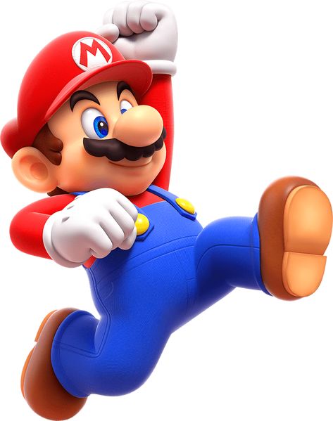 Mario is a heroic Italian plumber coming from Brooklyn starring as the main character in the Mario series, one of Nintendo's most popular franchises and one of the biggest series in video gaming. Mario is known for saving Princess Peach from the Mushroom Kingdom's enemy, Bowser, alongside his brother Luigi in many of his games. Mario is also the mascot of Nintendo and has been known as the most famous video game character of all time. Mario first appeared as a carpenter in the game Donkey Kong Mario Reference, Mario Jumping, Mario Party 7, Mario Switch, Game Mario Bros, Donkey Kong Junior, Turkey Disguise Project, Super Mario Rpg, Turkey Disguise