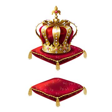 Dragon Treasure, Crown Pillow, Crown Icon, Crown Images, Red Crown, Red Jewel, Golden Crown, Golden Pattern, Red Curtains