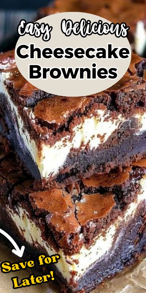 Cheesecake Brownies Hot Fudge Cheesecake Brownies, No Bake Cheesecake Brownies, Brownie Board Ideas, Cheesecake Topped Brownies, Easy Cheesecake Brownie Recipe, Cheesecake Stuffed Brownies, Cream Cheese Brownies With Box Brownies, Easy Brownie Desserts, Easy But Fancy Desserts