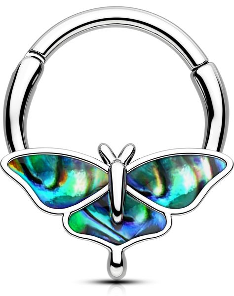 PRICES MAY VARY. 【Fashion Style】1PC 16G Moth Silver Septum Rings with Shell Design, 316L Surgical Steel Septum Jewelry, Unique and Eye-catching Appearance. 【Comfortable Size】The Daith Piercing Jewlry Bar Thickness: 16G=1.2mm, Inner Diameter:10mm. Comfortable for your Septum and Ear Piercing 【Safe Material】The Septum Jewelry are Made of 316L Surgical Steel, Nickel, and Lead-Free, High Polished Surface, Suitable for Most People 【Multiple Using】Perfect Product for Septum Piercing Jewelry, Daith Pie Daith Piercing Jewelry Silver, Unique Septum Jewelry, Jewelry Daith, Cute Septum Rings, Ear Stacks, Conch Earrings, Septum Piercing Jewelry, Conch Piercing Jewelry, Daith Piercing Jewelry