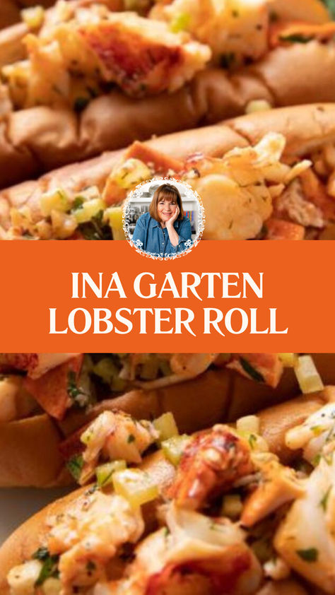 Ina Garten Lobster Roll Lobster Roll Side Dish, Lobster Salad Recipes Simple, Lobster Rolls With Butter, Lobster Salad Recipes, Salad Goat Cheese, Lobster Roll Recipe, Lobster Chowder, Lobster Sandwich, Cooked Lobster