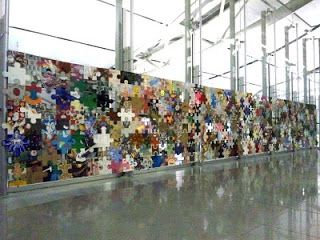 Collaborative Puzzle Mural Puzzle Installation, Puzzle Wall, Kansai International Airport, Interesting People, Camping Art, Summer Art, Kid Spaces, International Airport, Osaka