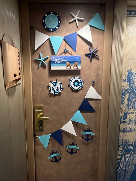 Cruising door decorations, this is my happy place sign. Cruise Ship Decoration Ideas, Cruise Party Ideas, Cruise Room Decorations, Decorate Cruise Cabin Door Ideas, Cruise Cabin Door Decorations Ideas, Cruise Ship Door Decoration Ideas, Cruise Door Signs, Door Decorations Cruise, Cruise Door Decorations Ideas