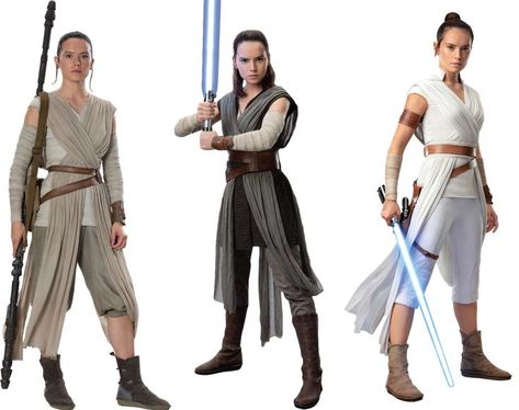 Starwars Rey Costume, Rey Cosplay Star Wars, Star Wars Rey Cosplay, Rey Star Wars Outfit, Rey Outfits Star Wars, Rey Skywalker Costume, Diy Rey Costume Star Wars, Starwars Costumes Women, Rey Star Wars Hair