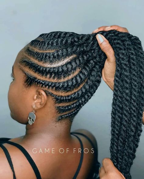 #naturalhairgoals, this is an inspiration to anyone with the #naturalhairdreams . . . . . . #jannyblist.blog #naturalstyles… Flat Twist Ponytail, Vacation Braids, Twist Cornrows, Braiding Hairstyles, Flat Twist Hairstyles, Flat Twist Updo, Braided Hairstyles For Black Women Cornrows, Twisted Hair, Protective Hairstyles For Natural Hair