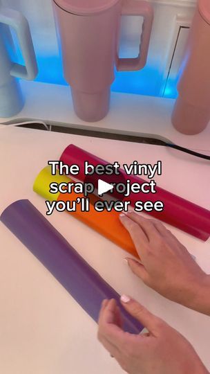 186K views · 2.8K reactions | ♻️✨ Don’t let your scrap vinyl go to waste! Here’s how to turn those leftovers into a super cute tumbler design. 🌟Quick, easy, and perfect for any vibe! 🌈Show off your scrap vinyl creations! 🎉#DesignBundles #ScrapVinylCrafts #UpcycleCrafts #DIYTumbler #CreativeReuse #CraftingIdeas #CraftingInspo #EcoCrafts | Design Bundles | Billie Eilish · BIRDS OF A FEATHER Cricut Vinyl Scrap Projects, Vinyl Scrap Projects, Cricut Xmas Gift Ideas, Vinyl Craft Projects, Cricut Air 2, 100k Views, Eco Crafts, Vinyl Creations, Cricut Air