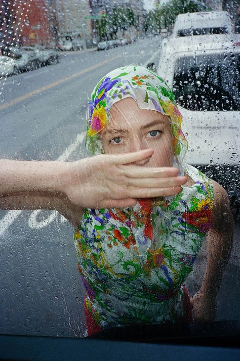 Rain Fashion Shoot, Cass Bird, Self Service Magazine, Raquel Zimmermann, Rain Fashion, Under The Rain, Fashion Photography Inspiration, Famous Photographers, Vintage Eclectic