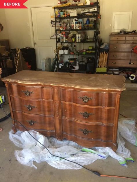 Post Image Boho Dresser Makeover, Wood Dresser Diy, Vintage Dresser Makeover, Boho Dresser, Blue And Pink Bedroom, Redesign Furniture, King Bedroom Furniture, Chalk Paint Furniture Diy, Dresser Refinish