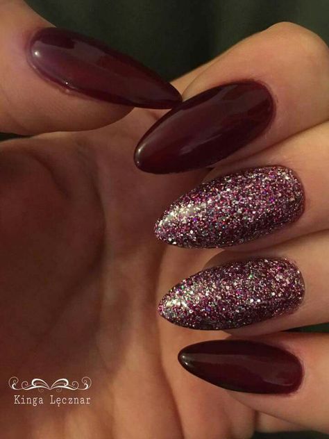 Nail Gelish, Dark Acrylic Nails, Dark Red Nails, Nails 2018, Burgundy Nails, Super Nails, Dark Nails, Nagel Inspo, Cat Kuku