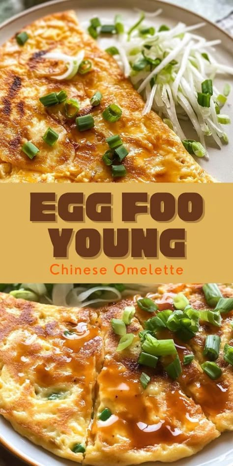 Egg Foo Young is a classic Chinese dish that transforms simple ingredients into a delicious meal! 🍳🥢 Made with eggs, vegetables, and savory seasonings, this dish is perfect for breakfast, lunch, or dinner. It’s quick, easy, and full of flavor, making it a go-to comfort food.  📌 Save this pin to enjoy a flavorful and easy Egg Foo Young recipe for your next meal! #EggFooYoung #ChineseFood #ComfortMeals #QuickDinners #ClassicRecipes #EasyCooking Vegetarian Egg Foo Young Recipe, Egg Foo Young Recipe Easy, Vegetable Egg Foo Young Recipe, Vegetable Egg Foo Young, Asian Egg Recipe, Chinese Omelette, Egg Foo Young Recipe, Omelette Recipe Easy, Eggs Dinner