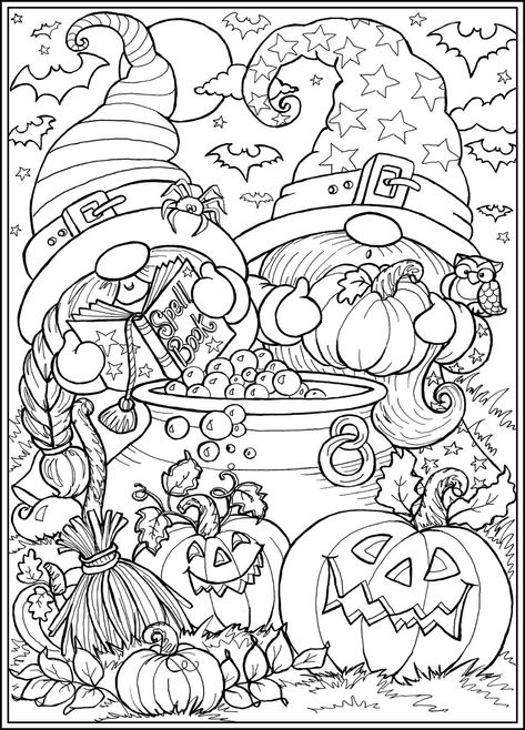 Welcome to Dover Publications October Coloring Pages For Adults, Dover Publications Coloring Pages, Decorative Doodles, Spooky Coloring Pages, Dover Coloring Pages, Gnomes Halloween, Halloween Coloring Pages Printable, Cute Halloween Coloring Pages, Free Halloween Coloring Pages