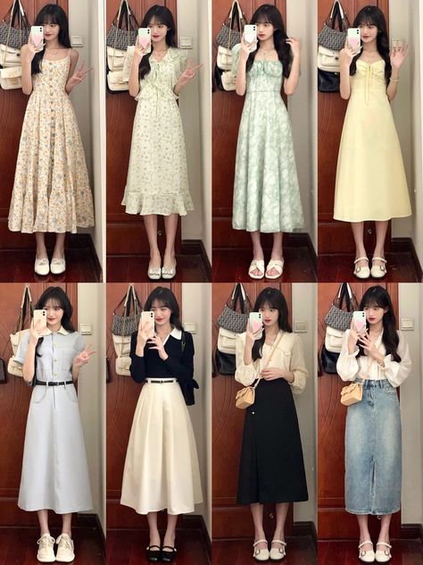 Long Skirt Looks, Modest Girly Outfits, Outfit For Church, Cute Korean Fashion, Color Combos Outfit, Long Skirt Fashion, Elegant Outfit Classy, Girl Fashion Style, Practical Fashion