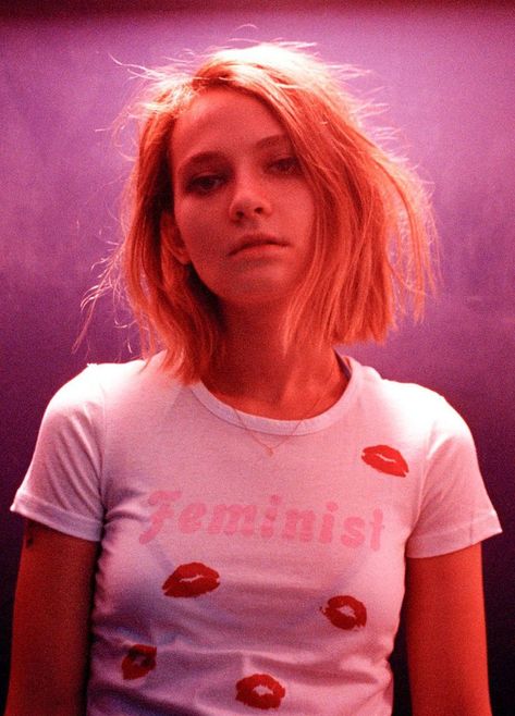 ​cherry glazerr’s clementine creevy gets a me & you makeover | read | i-D Clementine Creevy, Feminist Tees, Aesthetic Outfits Men, Cycling Fashion, Girl Gang, Photography Portfolio, Looks Style, Girl Power, Style Icons