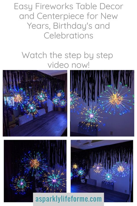 Missing out on fireworks this year? Make them in your own home with very simple materials. Firework Theme Party, Fireworks Birthday Party, Diy Fireworks Decoration, Diy Fireworks, Fireworks Birthday, Nye 2024, Ny Party, Birthday Fireworks, Graduation Invites