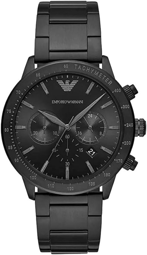 Emporio Armani Men's Chronograph Black Stainless Steel Watch (Model: AR11242), Black, Chronograph,Quartz Movement : Amazon.ca: Clothing, Shoes & Accessories Watch Image, Armani Watches, Mens Chronograph, Kids Watches, Armani Men, Stainless Steel Watch, Black Stainless Steel, Watch Model, Quartz Movement