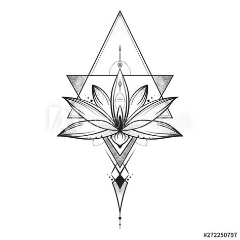 Lotus flower . Sacred geometry. Vector illustration isolated on white. - Buy this stock vector and explore similar vectors at Adobe Stock Geometric Lotus Tattoo Design, Lotus Flower Henna, Sacred Geometry Vector, Tattoo Care Instructions, Lotus Flower Tattoo Design, Lotus Tattoo Design, Tattoos Infinity, Realistic Temporary Tattoos, Tattoos Mandala