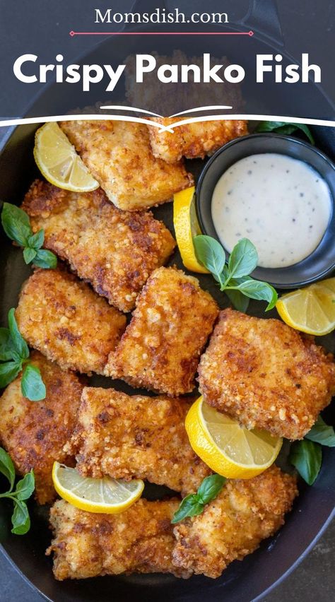 Cod Recipes Panko, Fried Cod Fish Recipes, Panko Fish, Fried Cod Recipes, Breaded Fish Recipe, Panko Recipes, Fried Cod Fish, Flounder Fish Recipes, Flounder Recipes