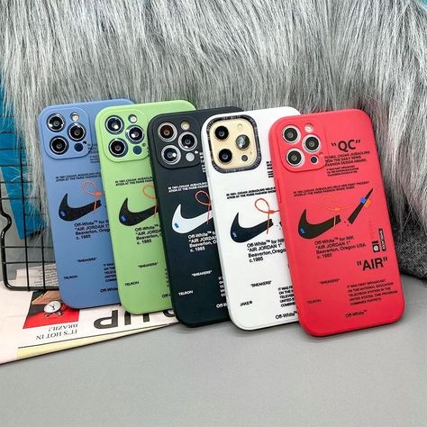 Nike Phone Cases, Iphone Glass, Nike Inspired, Off White Nike, Crystal Phone Case, White Phone Case, Earbuds Case, Prince Purple Rain, Glitter Phone Cases