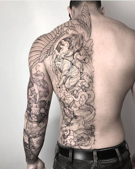 Back Tattoos For Guys Upper, Japanese Back Tattoo, Backpiece Tattoo, Upper Back Tattoos, Omerta Tattoo, Rose Tattoos For Men, Full Back Tattoos, Back Tattoos For Guys, Geniale Tattoos