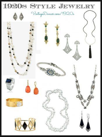 1920s Style Jewelry for Sale. learn and history and shop for new costume jewelry at VintageDancer.com Vintage Jewelry 1920, Flapper Outfit, 1920s Accessories, Gatsby Jewelry, 1920s Jewelry, Great Gatsby Fashion, Bijoux Art Nouveau, Flapper Necklace, Flapper Costume