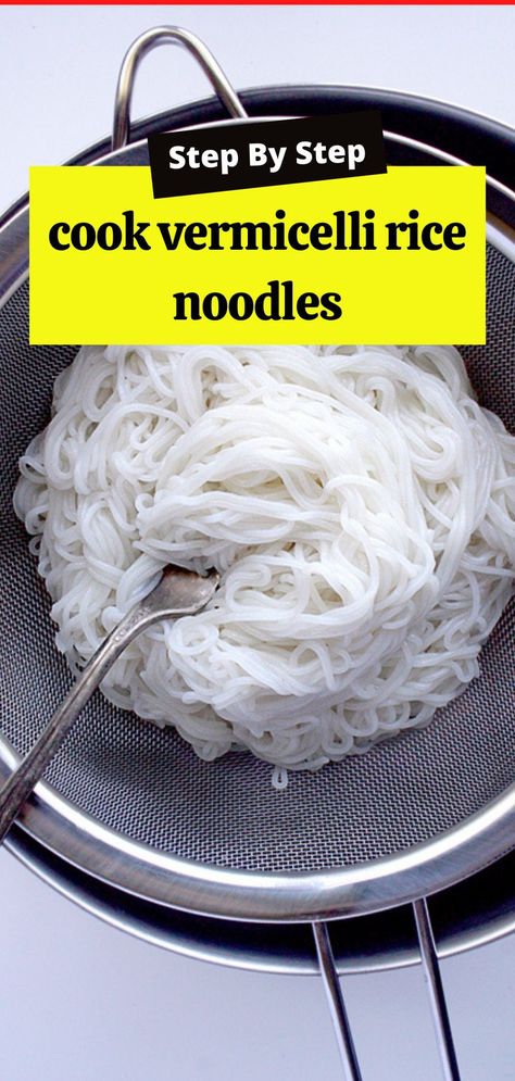 cook vermicelli rice noodles How To Cook Vermicelli Rice Noodles, Cooking Vermicelli Rice Noodles, Chinese Vermicelli Noodles, White Chinese Noodles, Vercimilli Rice Noodles Recipes, How To Cook Vermicelli Noodles, Vermecilli Rice Noodles Recipes, Vermicelli Rice Noodle Recipes Easy, How To Make Vermicelli Noodles