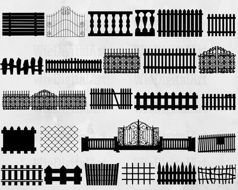 Pagar Modern, Brick Yard, Fence Picket, Black Fence, Green Fence, Front Fence, White Fence, Brick Garden, Types Of Fences