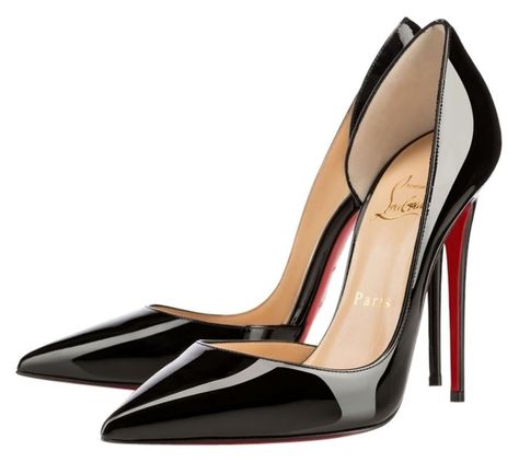 Loubiton Heels, Christian Louboutin Shoes Pumps, Christian Louboutin Iriza, Christian Louboutin Boots, Expensive Shoes, Shoes Heels Classy, Black Patent Leather Pumps, Louboutin Heels, Hot Heels